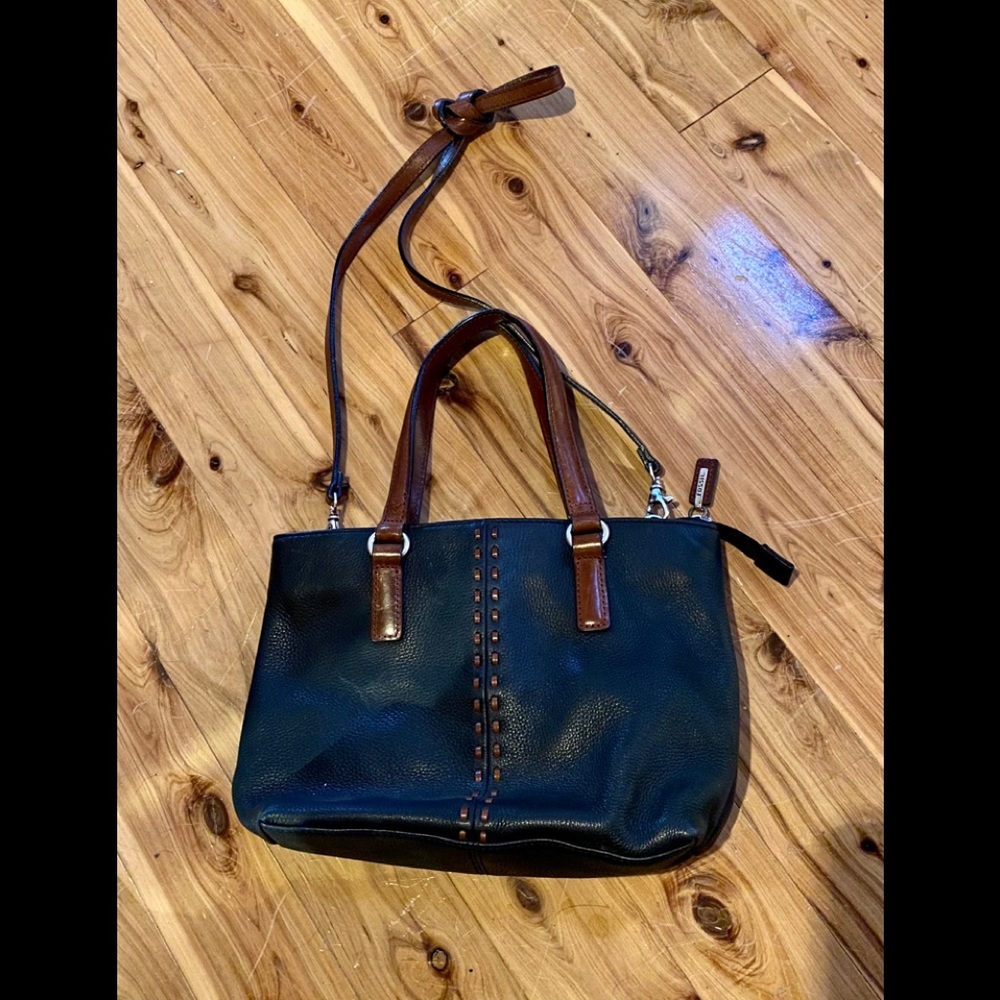 Fossil Black and Brown Crossbody Bag